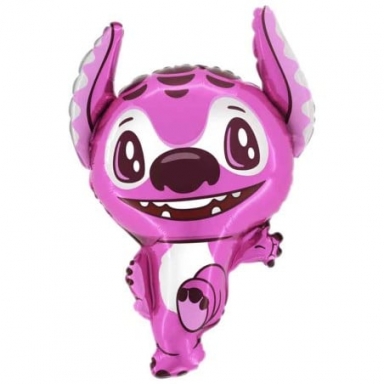 Фолиев балон Стич, Марвин, розов, 90 см /Uk/