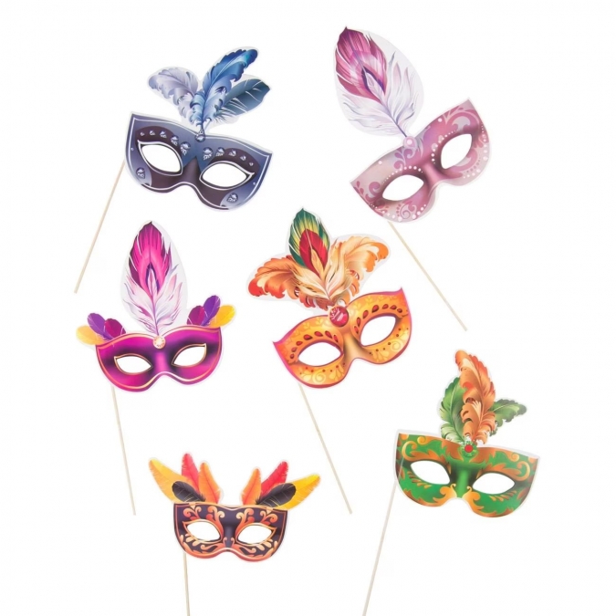 Пропсове за забавни снимки Карнавал, 6 бр. /Pe/