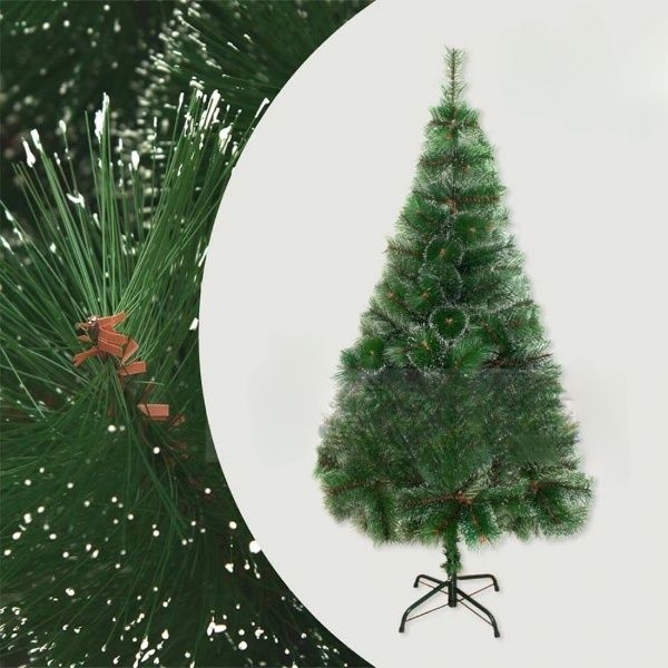 Коледна елха, зелена със заснежени връхчета, 120см /Gx/