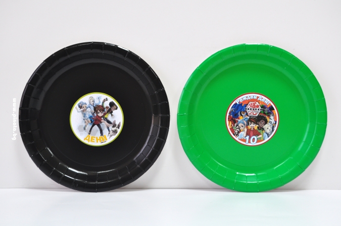 Персонализирана хартиена парти чинийка Бакуган, 6бр. пакет