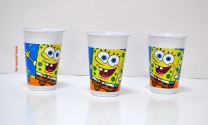 Пластмасова чашка Спонджбоб 200 мл, 6бр. пакет