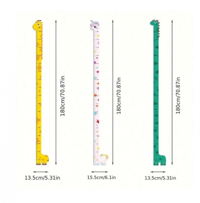 Метър за детска стая, Жираф, 180х13 см /Ch/