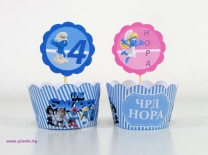 Топер за мъфини Смърфовете, 6 бр. в опаковка