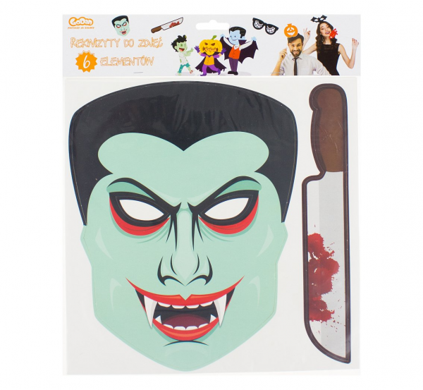 Пропсове за забавни снимки и декорация Хелоуин, 6 бр комплект /Gd/