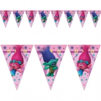 Банер гирлянд за декорация Тролчета / Trolls, 2,30 м дължина