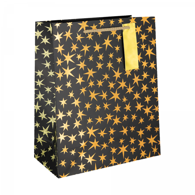 Луксозни подаръчни торбички със златни декорации 23х18см /Pp/