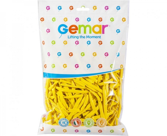 Моделиращи Балони цвят жълт, 5х140 см, 10 бр. в опаковка gemar #002 D4
