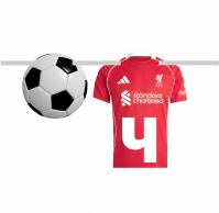 Персонализиран банер Честит Рожден Ден Ливърпул, с две включени фигури бонус