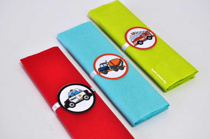 Парти салфетки Транспортни средства, 33х33 см, 6 бр. пакет