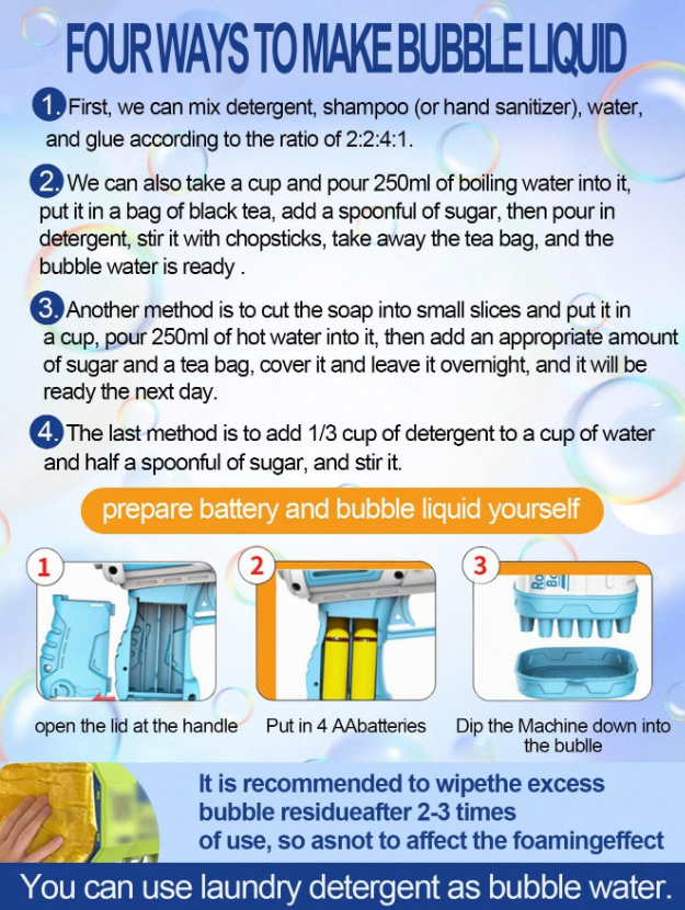 Пистолет за сапунени балони с 40 дупки /Ch/