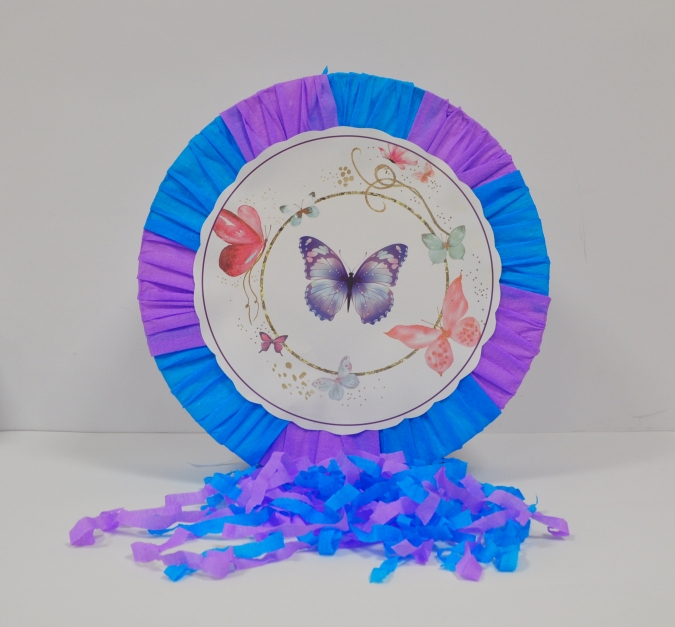 Пинята Пеперуди 40х40 см, две лица