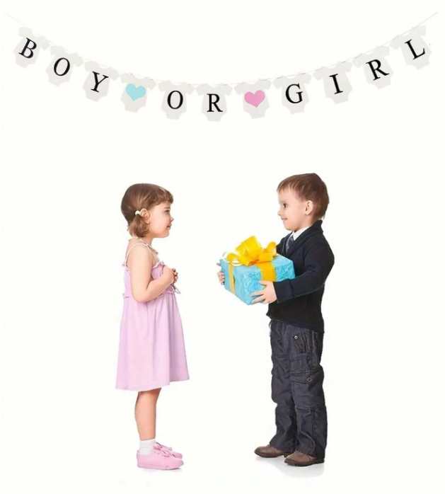 Банер гирлянд за разкриване на пола, Boy or Girl, 1,75 м /Ch/