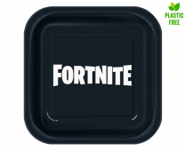 Хартиена парти чинийка Фортнайт / Fortnite, 8 бр. в пакет 17,4 х 17,4 см, лиценз Gd
