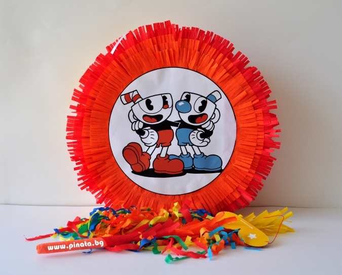 Пинята Къпхед Cuphead, две лица 40х40 см