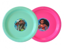 Персонализирана хартиена парти чинийка  Смелата Ваяна, 6бр. пакет