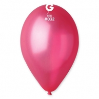 Балон металик, червен, диаметър 26 см, 100 бр. в пакет, Gemar GM90 #032 /Uk/