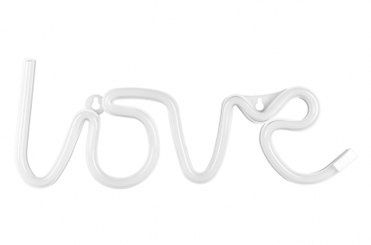 Светещ бял неонов USB Led надпис Love, 34,5х13см, /Pd/