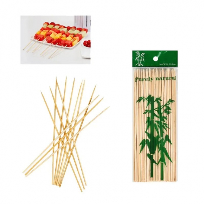 Бамбукови клечки за шишчета, 90 броя, 20 см /Km/