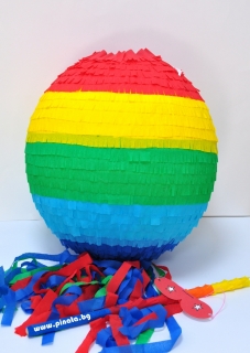 Пинята шарена диаметър 40 см