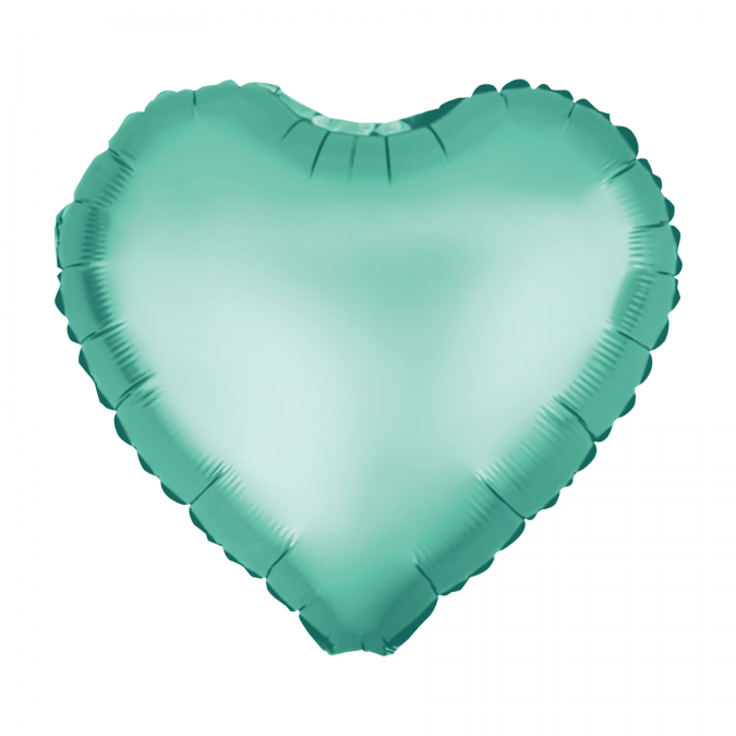 Фолиев балон Сърце, цвят зелен мат 45см /Pp/