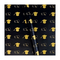 Опаковъчна хартия Дипломиране, цвят черен, 56 х 54,5см. /Km/