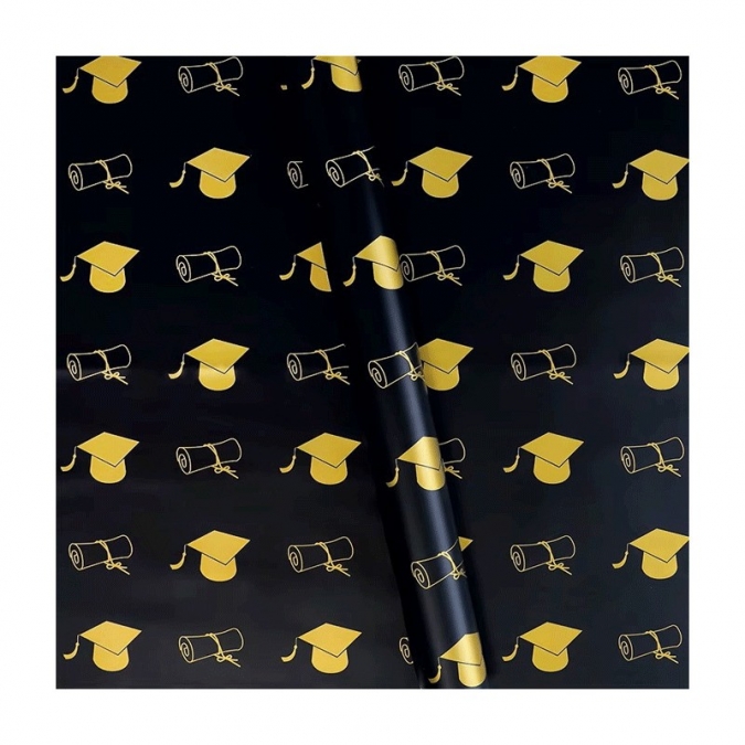 Опаковъчна хартия Дипломиране, цвят черен, 56 х 54,5см. /Km/