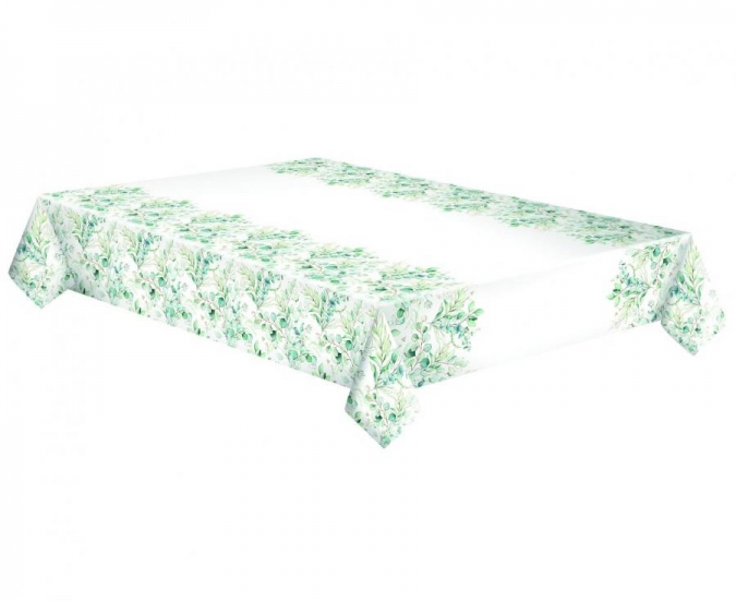 Парти покривка Зелени листа Евкалипт, 120х180см /Gd/