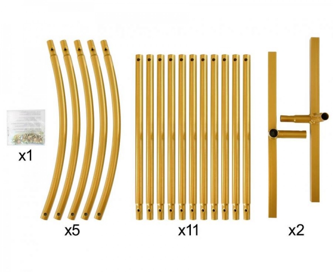 Метално сглобяемо пано /арка/, размер 220х120см, цвят златен /Gd/