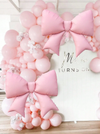 Фолиев балон Панделка, цвят розов, 98 см, 2 бр. в опаковка /Ch/