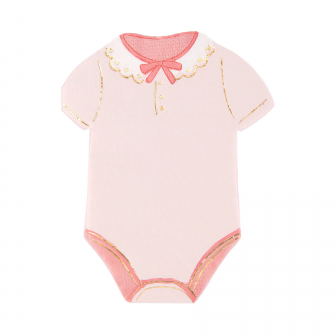 Парти салфетки Бебе момиче боди, 16,5х13 см, 10 бр. в пакет /Pp/