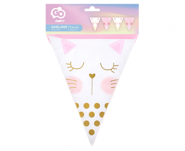 Банер гирлянд за декорация Коте / Cat, 2,0 м дължина /Gd/