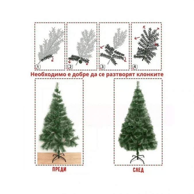 Коледна елха, зелена, 180см /Gx/