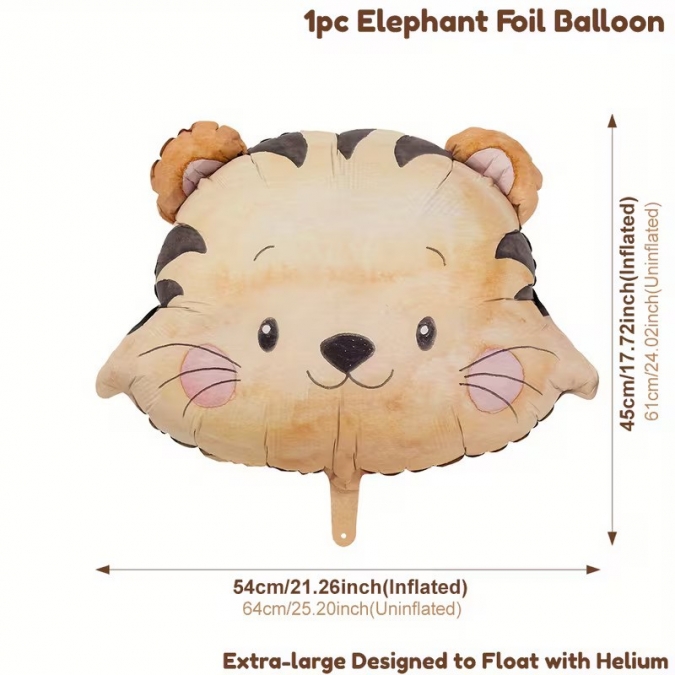 Комплект 6 бр. фолиеви 3D матови балони Джунгла, Сафари /Ch/