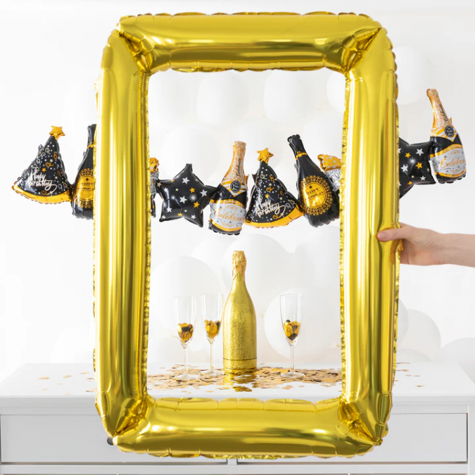 Фолиев балон златна фоторамка, 87х72 см /Pp/