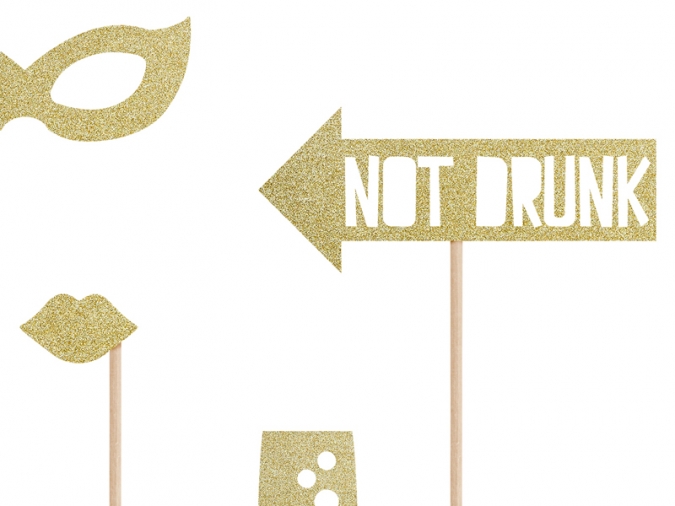 Пропсове за снимки Let's Celebrate, златни, 8 бр. в опаковка /Pd/