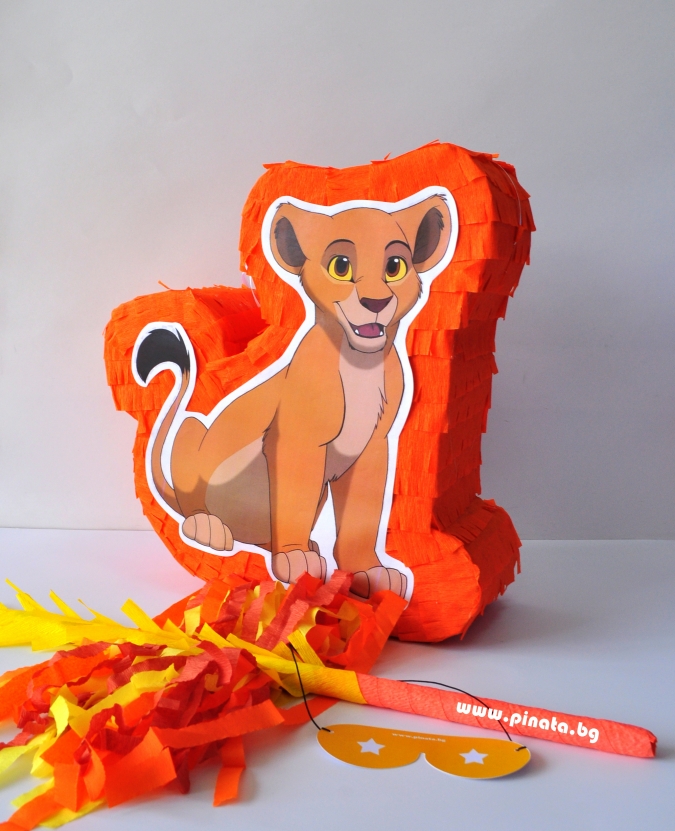 Пинята фигура Цар Лъв, височина 42 см, две лица