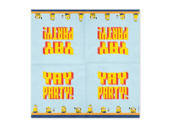 Парти салфетки Миньони/Minions, 33х33см 20бр. /Pd/