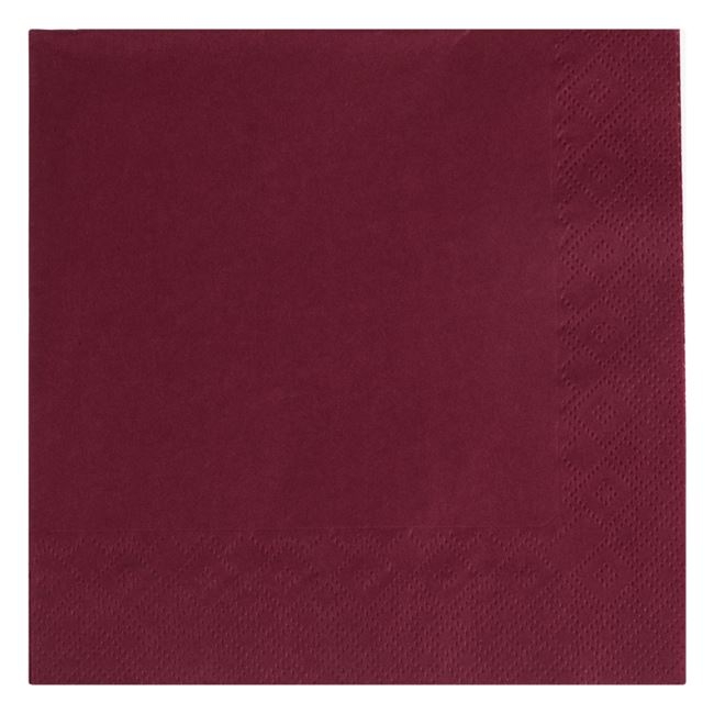 Парти салфетки бордо, 20 бр в пакет /Mb/