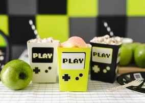 Кутийки за пуканки или сладки Плейстейшън, Game on, Play, 6 бр. в пакет /Pd/