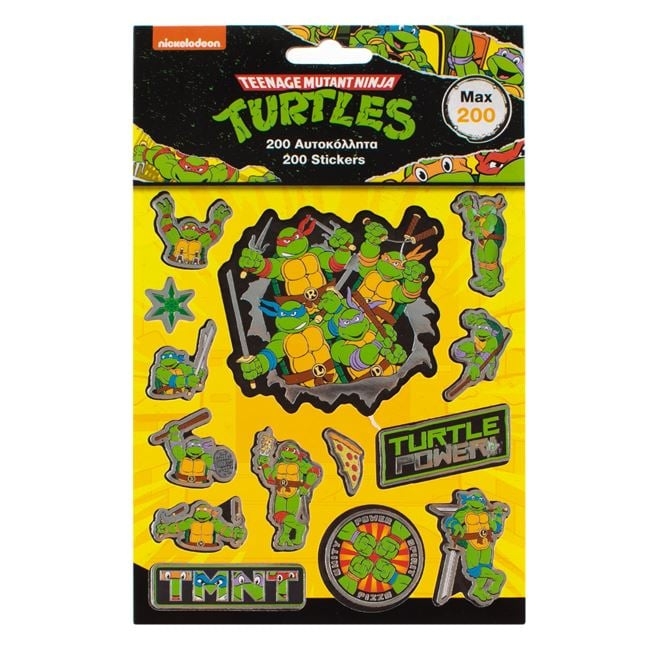 Стикери 200бр. Костенурките Нинджа /Mb/