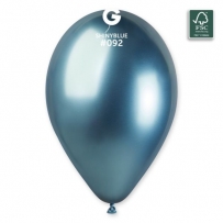 Балон хром, цвят син, диаметър 33 см, 50 бр., Gemar GB120 #092 /UK/