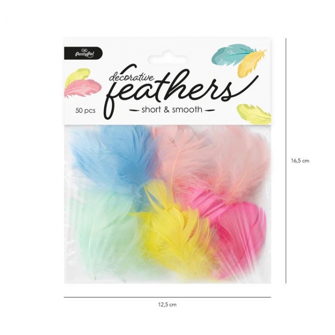 Пера за пълнеж, декорация на балони, 50 бр. пакет, микс цветове /Pp/