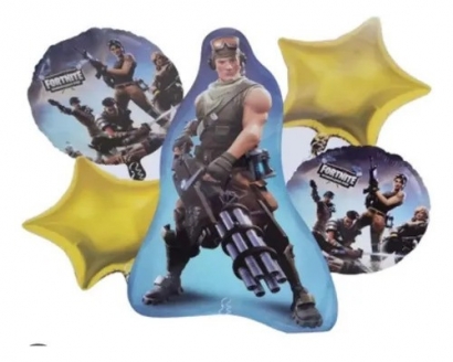 Комплект 5 бр. фолиеви балони Фортнайт/Fortnite /Pe/