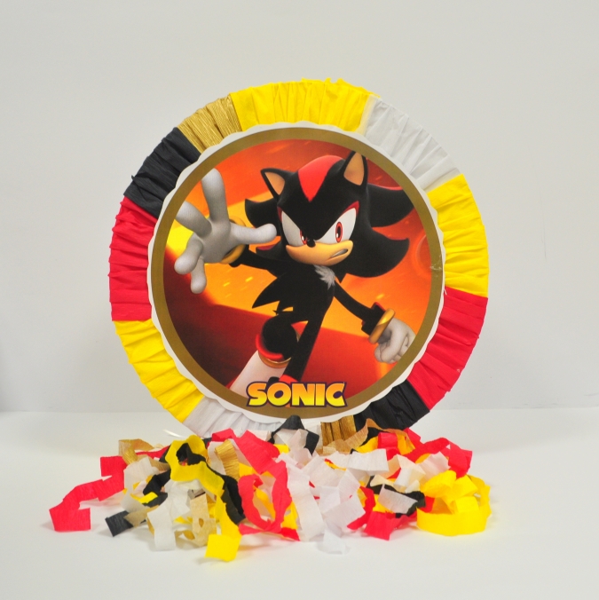 Пинята Соник Шадоу, две лица 40х40 см