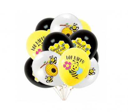 Комплект 12 бр. балони Пчелички, Bee Happy /Ch/
