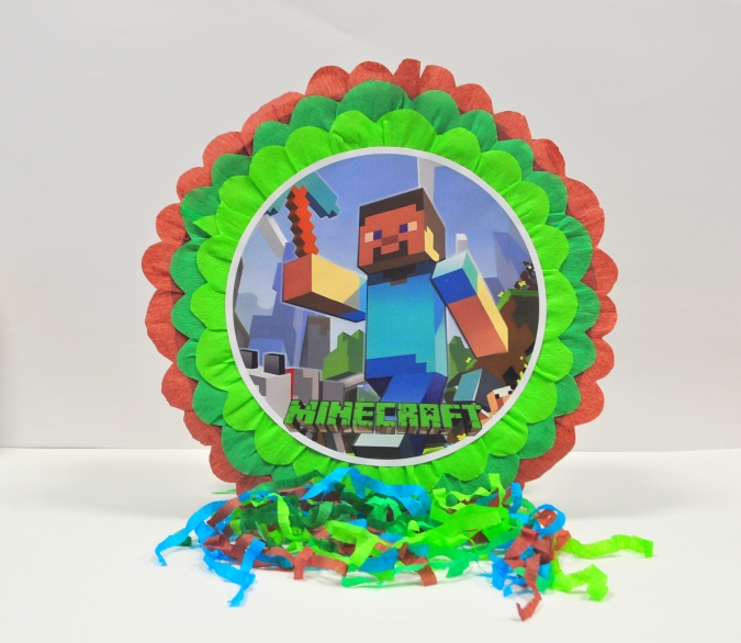 Пинята Майнкрафт, две лица 40х40 см