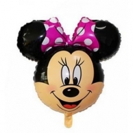 Фолиев Балон Мини Маус, розова панделка, 65 см /Pe/