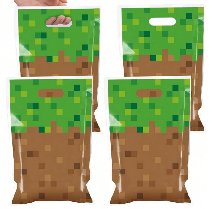 Подаръчни торбички за сладки, Майнкрафт, 17х25см, 20 бр. в опаковка /Ch/