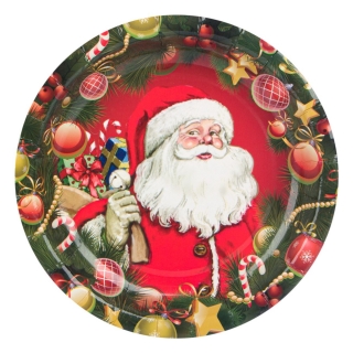 Хартиена парти чинийка Весела Коледа, 10 бр. в опаковка /mb/