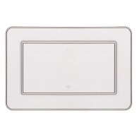 Пластмасово прозрачно правоъгълно плато, 37х24см /Mb/